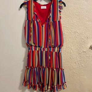 This is a beautiful fiesta dress that is super flattering and never been worn!